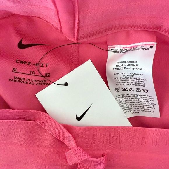 NIKE Running Division 2 In 1  Dri-FIT Running Shorts Aster Pink NEW - Picture 7 of 9